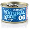 Generico Natural Code Cibo Umido Per Cane Cani Dog al gusto Tonno E Merluzzo 12 LATTINE DA 90GR CADAUNO
