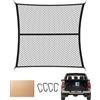 FoundGo 120x120cm Singolo strato Rete da carico elastica [Max.210x210cm espandibile] Rete da carico per camper incl. 4x moschettoni + 4x ganci ABS