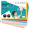 m-office Cartoncini Colorati, Cartoncini A4 Colori Assortiti, Fogli Colorati 180gr per Lavoretti, Stampa Documenti e Disegni Creativi, Fogli Colorati A4 (x10 Assortimento Intense+Pastello)