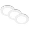 BRILONER - Set di 3 faretti da incasso LED 230V piatti, luce bianca neutra, 6W 660lm ciascuno, faretto LED, faretti da soffitto, 68mm, 120x28mm (DxH), bianco