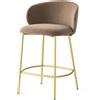 Connubia PRONTA CONSEGNA - Connubia Sgabello Tuka CB1995-MTO colore ottone / sabbia da h. 88 cm