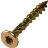 AERZETIX - C44469 - Set di 100 - Viti per legno Ø5x40mm testa fresata con impronta a stella T25 - in acciaio ottone - montaggio filettatura serraggio fissaggio carpenteria compensato melaminico
