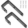 LT Easiyl 2 Pezzi Ganci Per Scale Da Letto Con Rivestimento In PVC - Metallo Resistente Per Letti A Castello, Letti A Soppalco E Scale - Nero