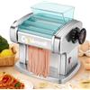 CGOLDENWALL Macchina per Pasta Elettrica, 135W Motore con 2 Lame (2.5mm/4mm) e 9 Spessori Regolabili 0.5-5mm, Scudo in ABS, Acciaio Inox per Tagliatelle Fresca Fatta in Casa