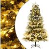 vidaXL Albero di Natale con LED e Pigne Verde 225 cm in PVC e PE