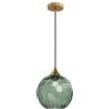 KlkrzJwy Globo Lampada a Sospensione in Vetro Lampada Moderna in Bronzo Dorato con Lampada a Sospensione a Sfera in Vetro colorato Decorazione Interna Regolabile Apparecchio per Soggiorno sospeso