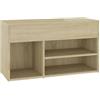 vidaXL Panca Portascarpe Rovere Sonoma 103x30x54,5 cm in Truciolato