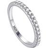 CXWK con Certificato Originale in Oro Bianco 18 carati Anello di Lusso Lab Diamond FEDI Nuziali da Sposa