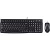 Logitech MK120 Combo Tastiera e Mouse con Filo per Windows, Mouse Ottico Cablato, Tastiera di Dimensioni Standard, USB Plug-and-Play, Compatibile con PC, Laptop, Cablato, USB, QWERTY, Nero, Mouse incluso 920-002543