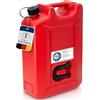 Hünersdorff Tanica Carburante Profi (Un) da 20 Litri Colore Rosso,omologazione Un,HDPE,Accessori Neri