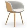 Midj Poltrona Danny P L TS con struttura in legno e seduta rivestita di Midj