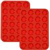 xutong Stampo per muffin in silicone, confezione da 2 pezzi, per 24 muffin, per mini cupcake, colore rosso 24 small cup Red