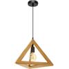 Onli Lampadario a sospensione onli golino triangolare legno e metallo 1 luce, e27