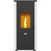 Canadian Stove Stufa a pellet ermetica canadian stove design evo bianco 7 kw