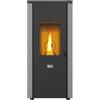 Canadian Stove Stufa a pellet ermetica canadian stove design evo grigio 7 kw