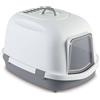 Stefanplast Lettiera Super Queen XXL con filtro, bianca - grigia, 71 x 55 x 46,5 cm,