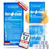 ICEHOF Set di 3 cuscinetti refrigeranti moderni, in gel morbido, lunga durata di raffreddamento, per il freddo