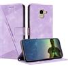 Mo-Beauty Cover per Samsung Galaxy J6 2018 / J600, Cover Portafoglio in Pelle Sintetica Tasca Carte Antiurto Protettiva di Con Slot Premium Flip Libro Custodia per Samsung J6 2018/J600 (Viola)