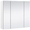Yaheetech Armadietto a Specchio per Bagno Specchiera Bagno Mobilettto da Parete con 3 Ante Mobile a Muro Armadio a 3 Riapiani Regolabili Salvaspazio Bianco 70,5 x 60,5 x 15 cm
