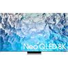 Samsung TV Neo QLED QE75QN900BTXZT, Smart TV 75" Serie QN900B, Neo QLED 8K UHD, Alexa e Google Assistant integrati, Stainless Steel, 2022, DVB-T2