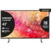 Samsung Smart TV 43" UE43DU7190UXZT, Crystal 4K UHD, 4K Upscaling, Slim Look, DVBT-2, Q-Symphony & OTS Lite, Integrato con Bixby, comp con Alexa e Google Assistant, Black 2024 [Amazon EXCL.]