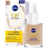 NIVEA Q10 POWER Anti-Rughe 3in1 Siero fondotinta 01 Light/Medium 30 ml, Fondotinta coprente, idratante e anti-età, Siero viso colorato con Coenzima Q10 e Acido Ialuronico