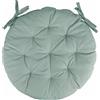 Galileo Cuscino sedia outdoor idrorepellente tondo verde salvia 40x7 cm 100% cotone Estè - 5914900
