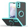 BORYA Cover per Motorola Moto E22, Ultra Sottile Antiurto TPU+PC Bumper Custodia, Morbida Smerigliato Traslucido Silicone Case con Magnetico Supporto, Cielo Blu