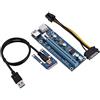 Dpofirs Mini PCI-E a PCI Express16x Extender Riser Adapter con cavo di alimentazione SATA, adotta 4 condensatori a stato solido, progettato per l'estrazione di schede video