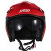 UFO PLAST CASCO SHERATAN JET ROSSO XS