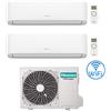 Hisense Climatizzatore Condizionatore Hisense Hi Comfort Wifi R32 Dual Split Inverter 9000 + 9000 BTU con U.E. 3AMW52U4RJC Classe A++/A+