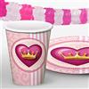 Folat Pink Party Princess-19 Pezzi Cuori Compleanno Scatola Set