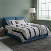 Talamo Italia - Letto matrimoniale Antonia, Letto contenitore con rivestimento in tessuto, 100% Made in Italy, Apertura frontale, adatto per materasso Cm 160x200, Blu