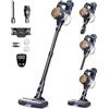 Proscenic P11 Lite Aspirapolvere senza Fili, 40KPa/450W/40Mins Scopa Elettrica Senza Fili con con Spazzola Anti-Groviglio, Display LED, Batteria Rimovibile per Pavimenti/Tappeti/Peli