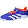 adidas Predator Club Hook-And-Loop J Football Boots Turf, Scarpe da Calcio per Erba Sintetica, Lucid Blue/Cloud White/Solar Red, 30.5 EU