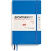 LEUCHTTURM1917 Paperback B6+ copertina morbida - 16 mesi, a righe - Sky, inglese
