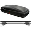 AUTOKIT BOX Baule 400 LT. Tetto auto COMPATIBILE VW Touran Barre Portatutto Portapacchi