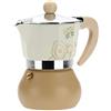 THUN - Caffettiera Moderna Decorata con Farfalle - Accessori Cucina - Linea Elegance - Alluminio - 8 x 8 x 13 cm