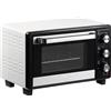 HOMCOM Fornetto Elettrico 16L Temperatura Regolabile e Timer, 3 Metodi di Cottura e Accessori, 1400W, Bianco