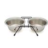 Leopet Supporto doppio con ciotole inox 900 ml