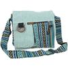 GURU SHOP Borsa a tracolla Boho Hippie Sun, Vintage Borsa a tracolla - Sole/Marrone, Uomo/Donna, Cotone, 23 x 25 x 7 cm, Alternativa Borsa a Tracolla, nero, taglia unica