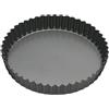 Master Class MasterClass Teglia per crostate e quiche antiaderente, senza PTFE, PFOA e BPA, robusta in acciaio al carbonio scanalata di 1 mm di spessore, rotonda da 25 cm (10), grigia