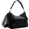 Desigual Accessories-Borsa a Mano in Poliuretano, Accessori Donna, Nero