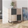 DEGHI Mobile multiuso 79x94h cm in legno cannettato rovere e nero - Sven