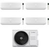 Junkers Bosch Condizionatore Climatizzatore Junkers Bosch Quadri Split Inverter R-32 Serie Climate 7000i White 7000+9000+9000+18000 BTU Con 5000M 105/4 E Wi-Fi Integrato 7+9+9+18