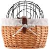 Nagoyuki Gatto Cane Bicicletta Anteriore Manubrio Cestino Animali Domestici Tessuto Mano Wicker Bici Da Strada Cestino Pet Gatto Cane Del
