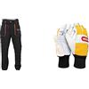 Oregon 295435 - Pantaloni Protettivi per Motosega Yukon, Tipo A, Nero, XL & 295399Xl Guanti Protettivi per Motosega, Taglia 11 (XL), Giallo, 33 X 13 X 3.5 Cm