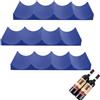 Forreen Portabottiglie per Vino in Stile Europeo, 3 Pezzi Portabottiglie in Plastica Antiscivolo Pratico Espositore per Champagne per Cucina, Frigorifero, Ristorante, Bar (Blu)