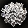 Eterspr 50 pezzi di ghiaccio in plastica trasparente decorazione di cubetti di ghiaccio in acrilico, cubetti di ghiaccio riutilizzabili in plastica, per bar, whisky, decorazione di bicchiere da vino