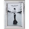 VALENTI & CO. Valenti&Co - Cornice Portafoto in Argento Lucida Martellata cm 10x15. Ideale Come Regalo per Matrimonio, Compleanno di Amici, o per la Mamma e papà.